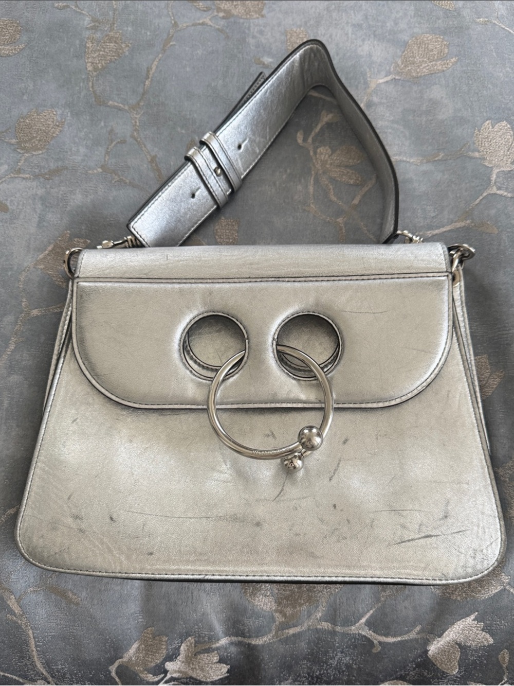 JW ANDERSON Silver Pierce Bag